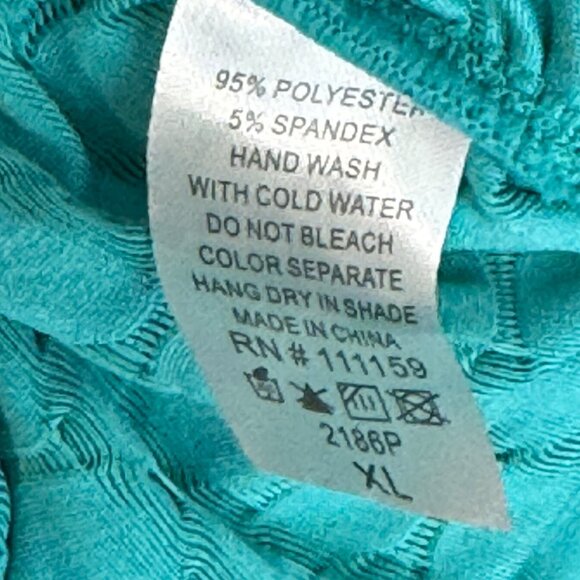 Special one Womens Textured 2 Piece Crop Top Leggings pants Set teal size XL new - Picture 12 of 13